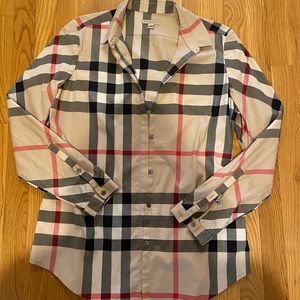 Burberry Women’s Check Button Down